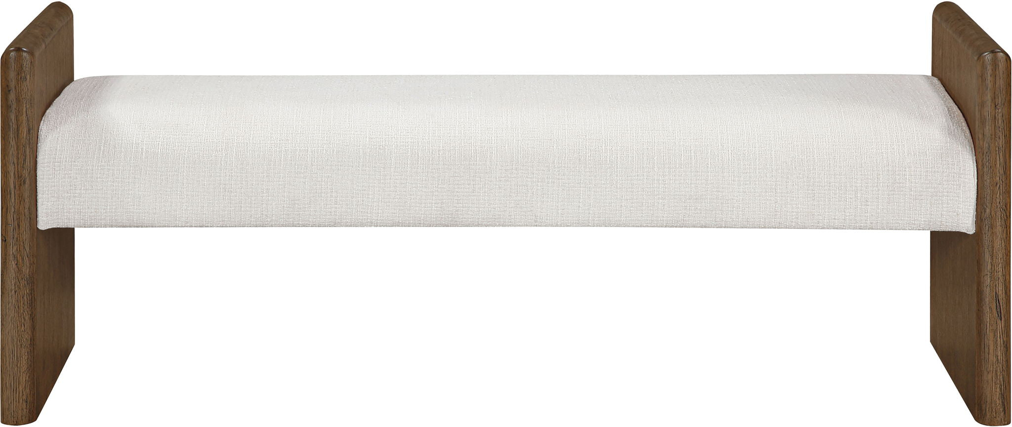 Hickory - Fabric Upholstered Bench - Brown Frame
