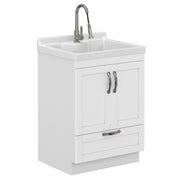 Maile - Laundry Utility Sink And Cabinet With Sink - White