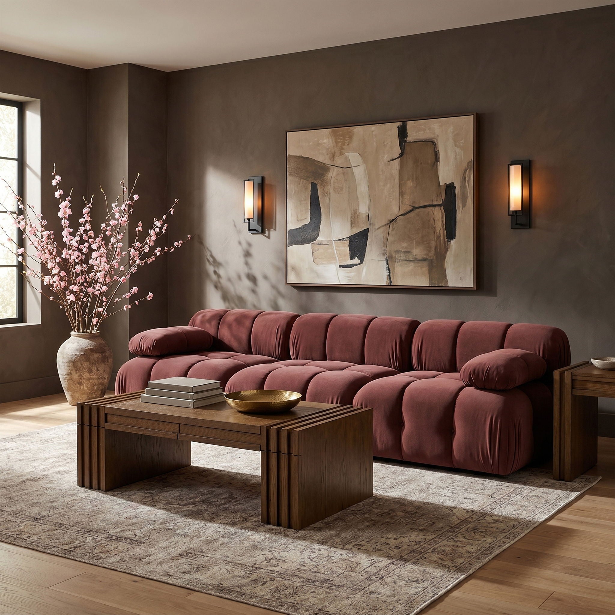 Orin - Velvet 3 Piece Modular Sofa
