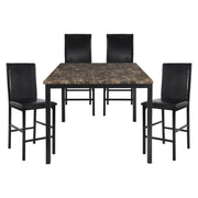 Tempe - 5 Piece Dining Room Set (Table & 4 Side Chairs) - Brown / Black