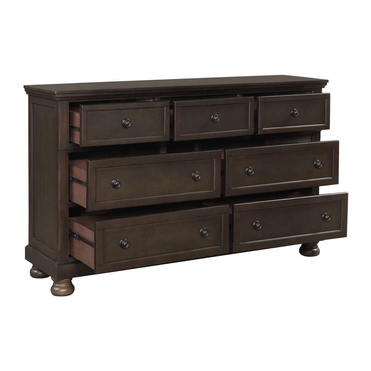 Begonia - Dresser With Hidden Drawer - Grayish Brown