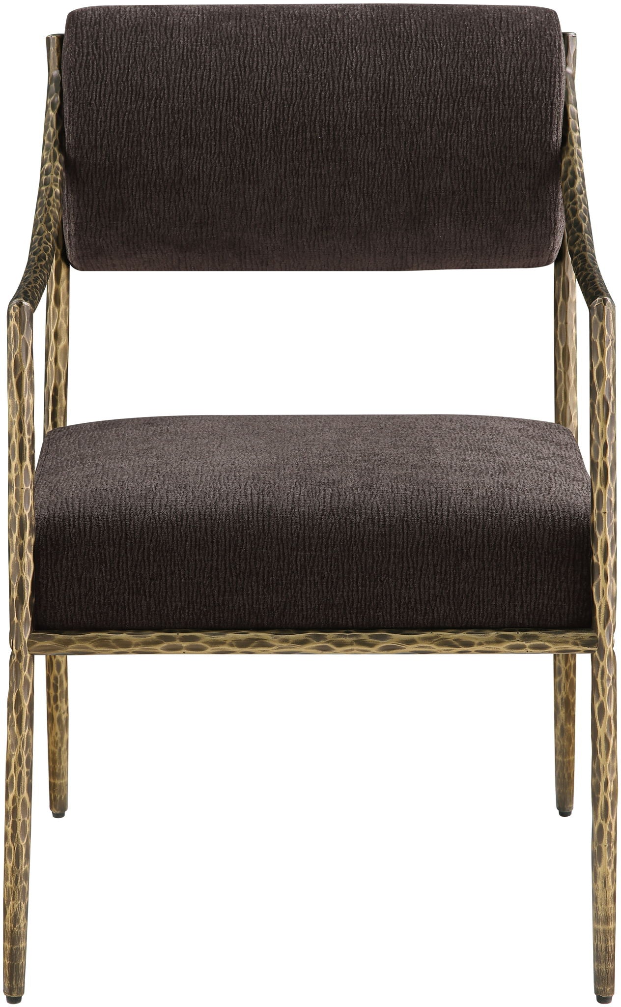 Bastille - Upholstered Dining Arm Chair (Set of 2) - Brass Frame