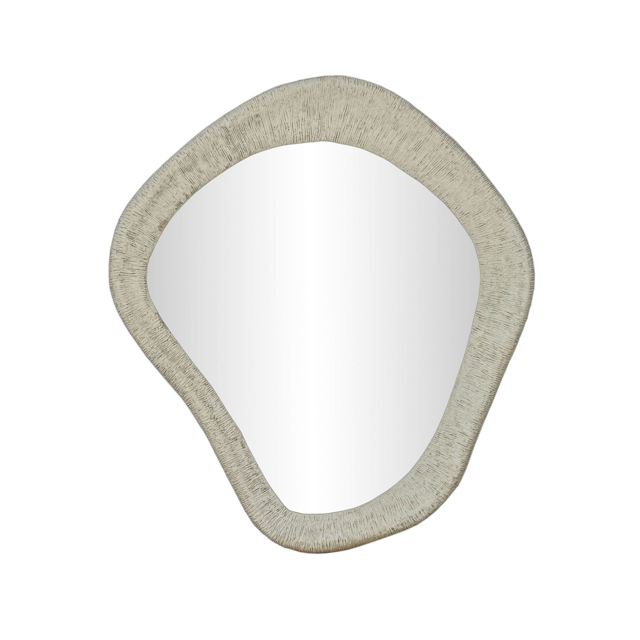 Orpheus - 35" x 31" Ribbed Wall Mirror - Faux Stone