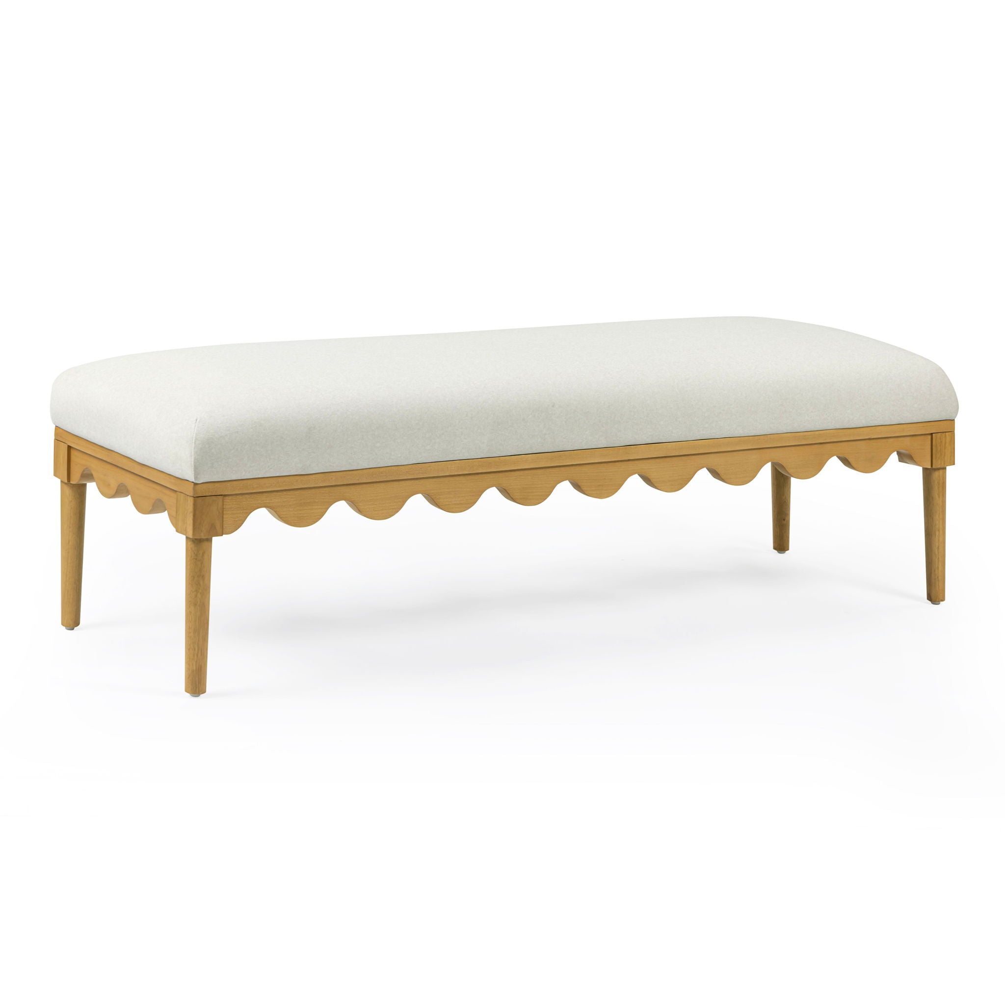 Oodle - Vegan Mohair Bench, Natural Ash Legs