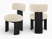 Atelier - Vegan Leather Upholstered Dining Chair (Set of 2) - Black Frame