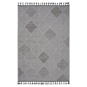Guros - 6' X 9' Trellis Indoor / Outdoor Area Rug - White / Gray