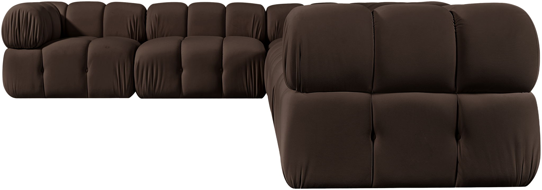 Orin - L-Shaped Velvet 6 Piece Modular Sectional