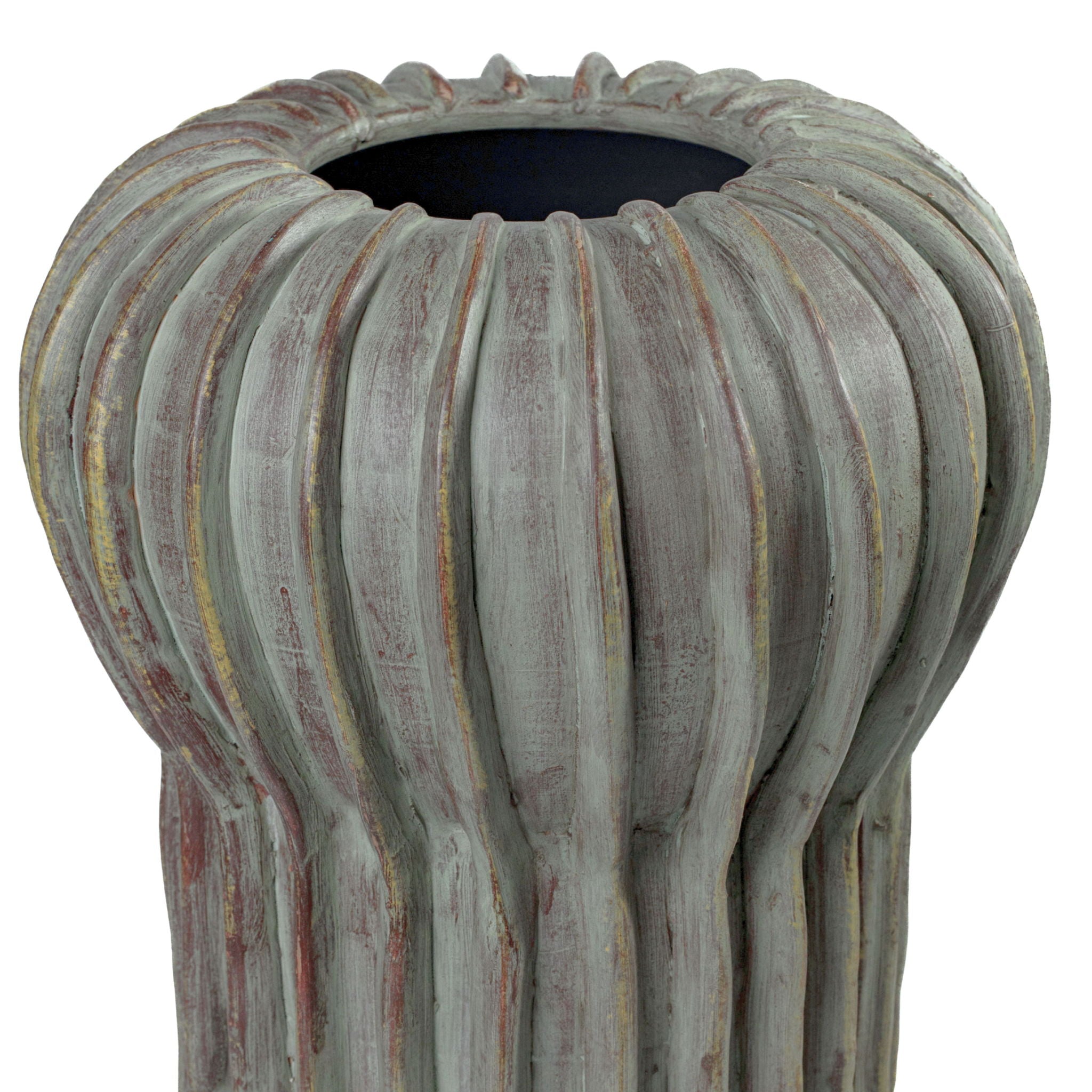 Visha - Terracotta Vase - Gray Green