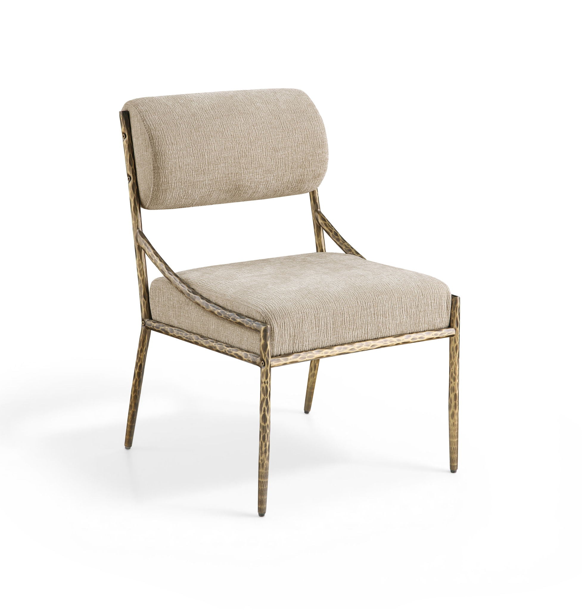 Bastille - Upholstered Dining Side Chair (Set of 2) - Brass Frame