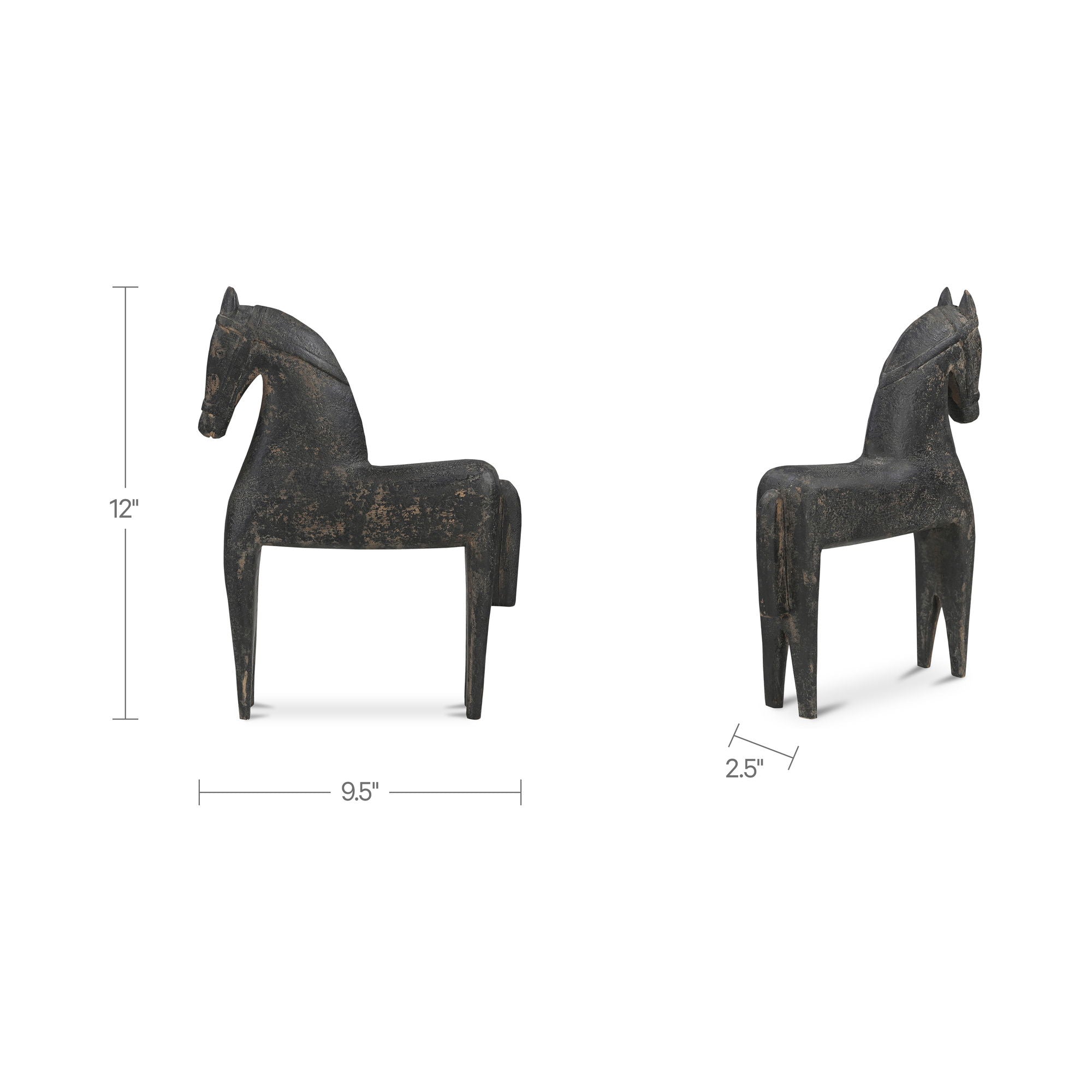 Gallant - Wooden Sculpture - Black