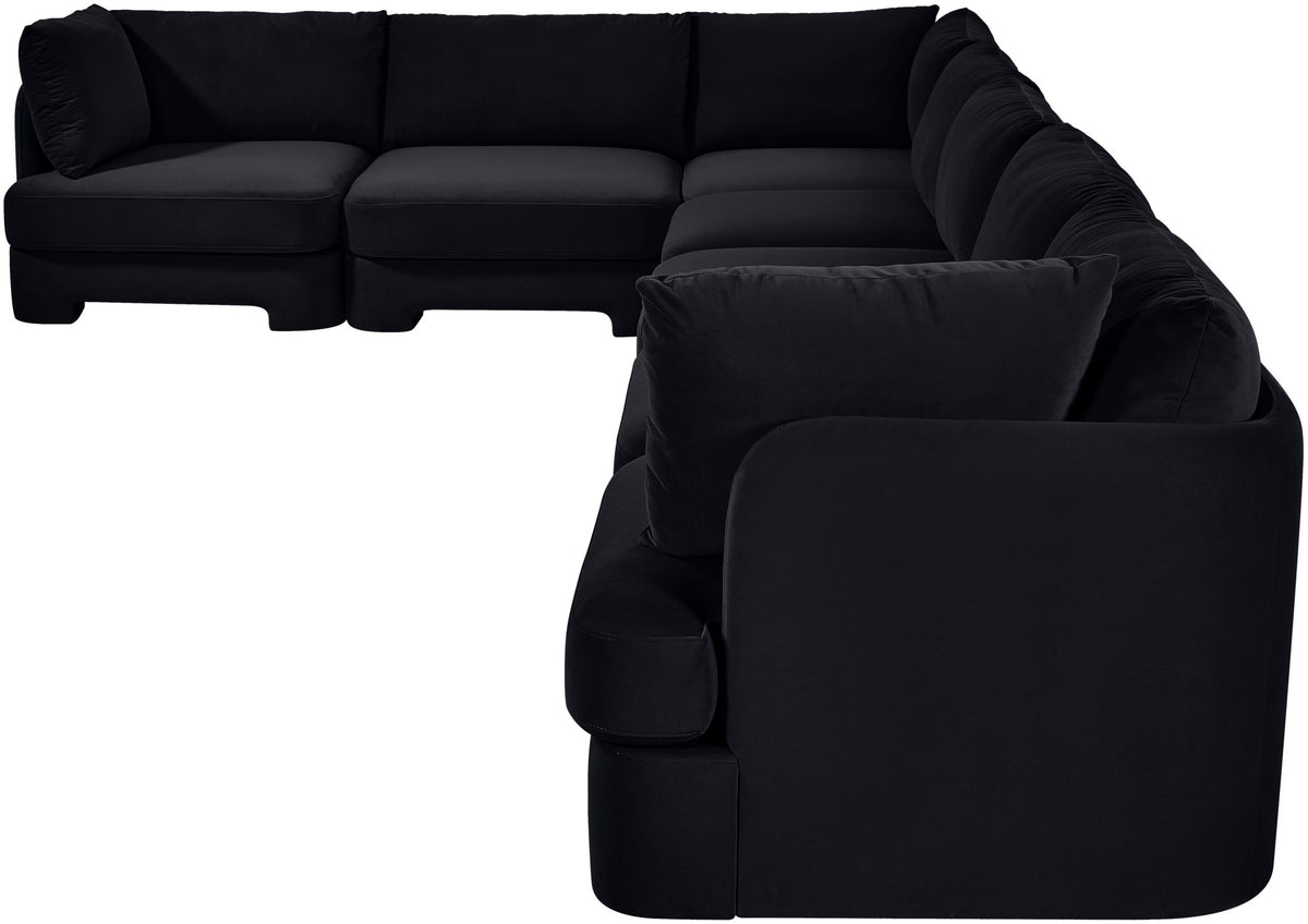 Hammond - Velvet Performance Fabric Upholstered 7 Piece Sectional