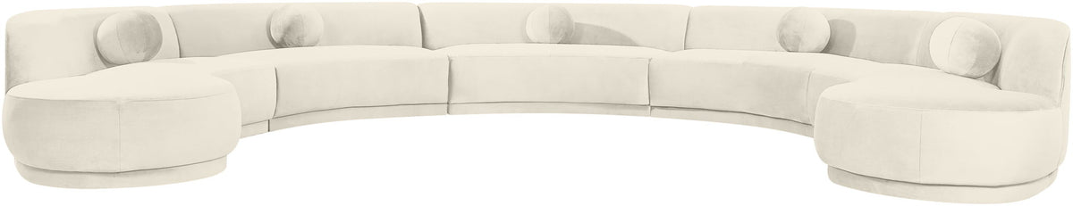 Avra - 192" Velvet Performance Fabric Upholstered Sectional