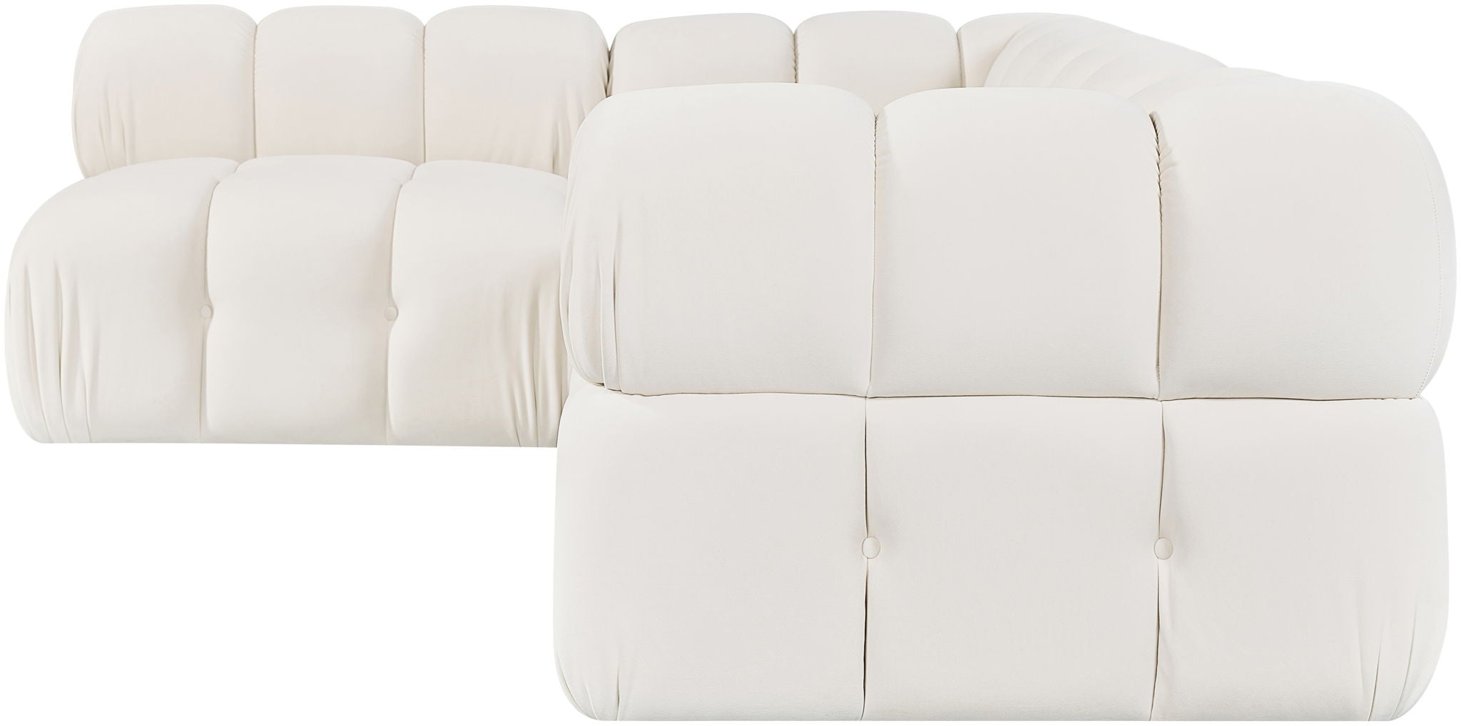 Orin - Fabric Velvet 4 Piece Modular Sectional