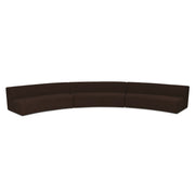 Naomi - 3 Piece Concave Modular Sectional - Dark Brown