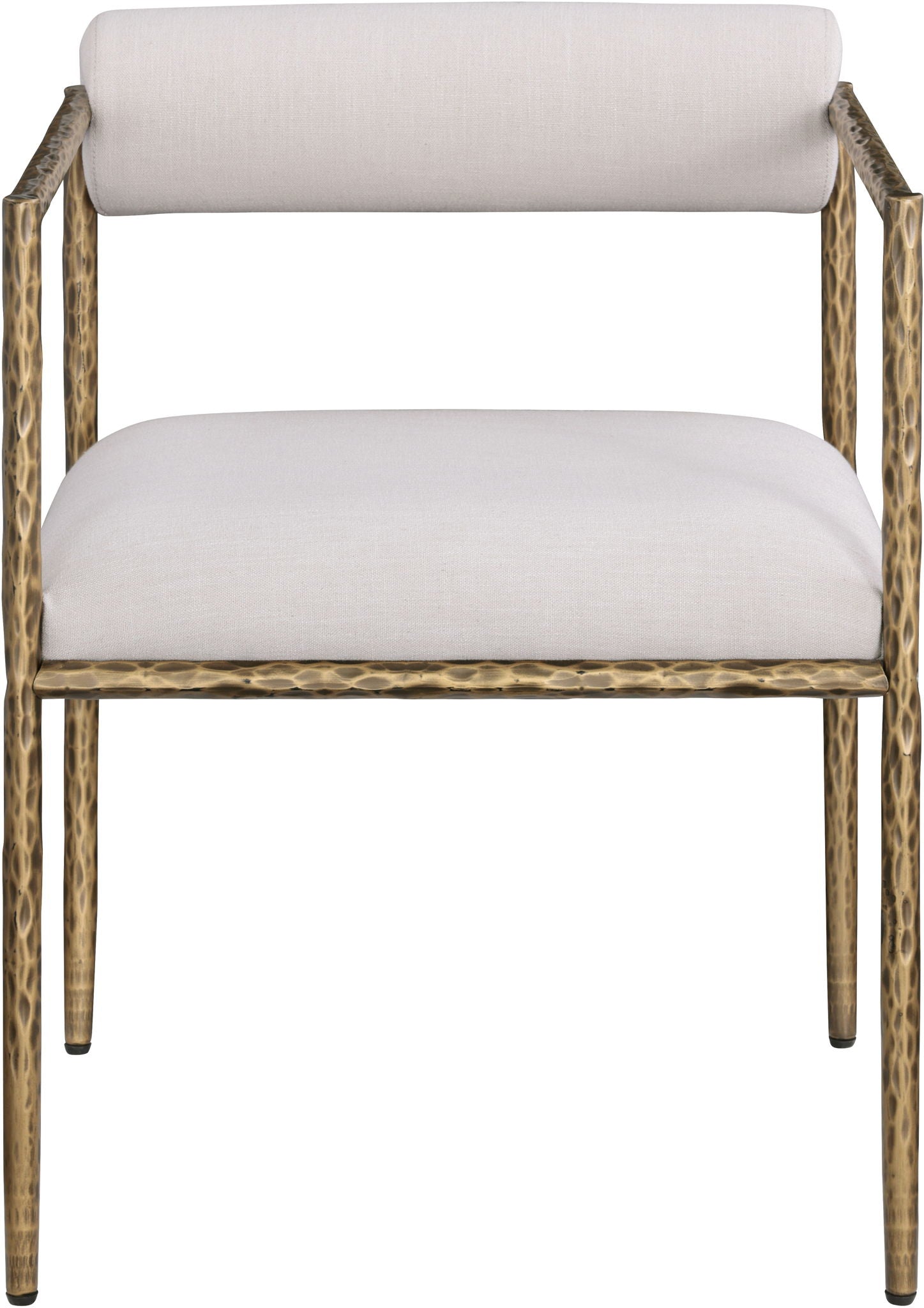 Axis - Linen Textured Beige Fabric Upholstered Dining Chair (Set of 2)