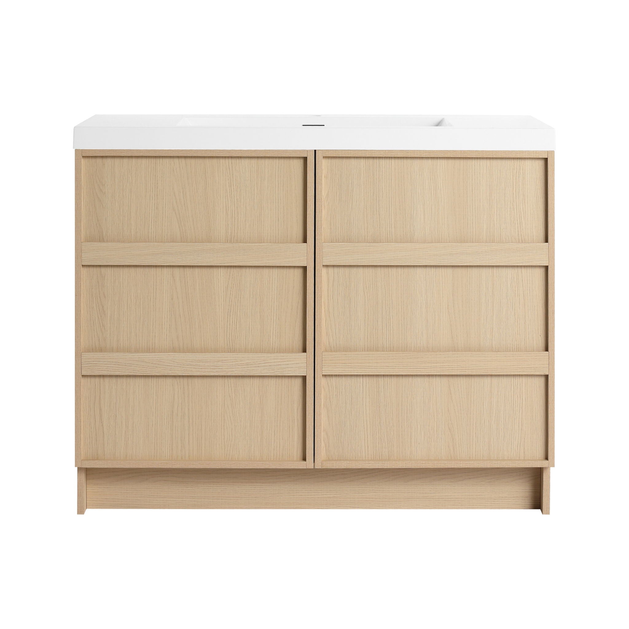 Freestanding Bathroom Vanity With Sink & 2 Soft Close Cabinet Doors