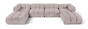 Orin - Velvet 6 Piece Modular Double Chaise Sectional