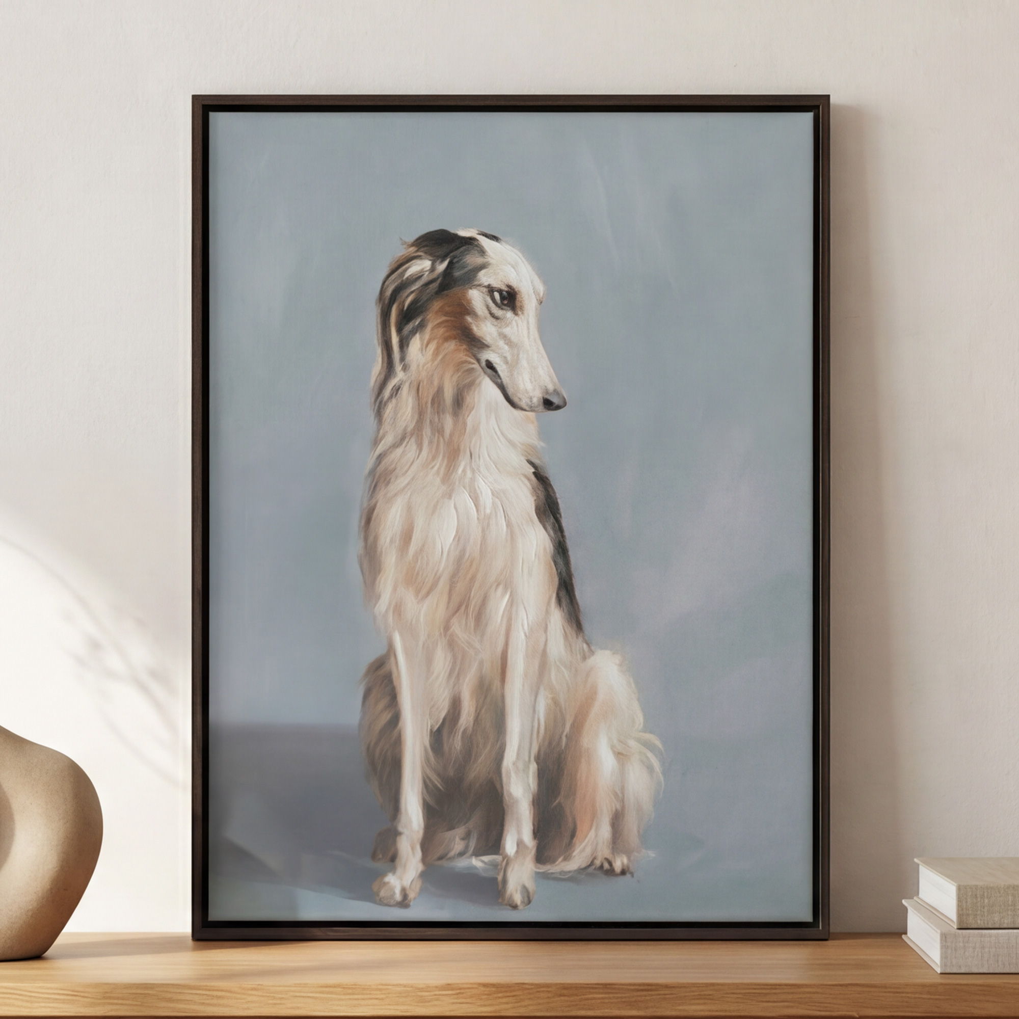 Blue - Framed Painting - Multicolor