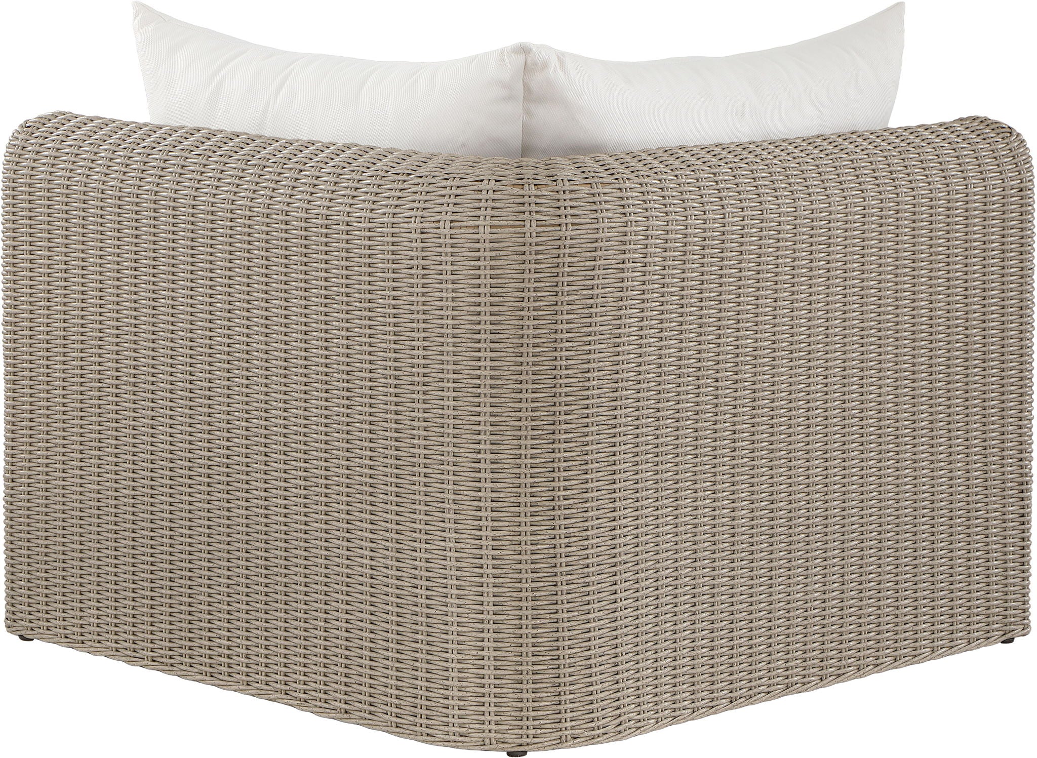 Seacrest - Olefin Water Resistant Fabric And Wicker Outdoor Patio Corner Chair