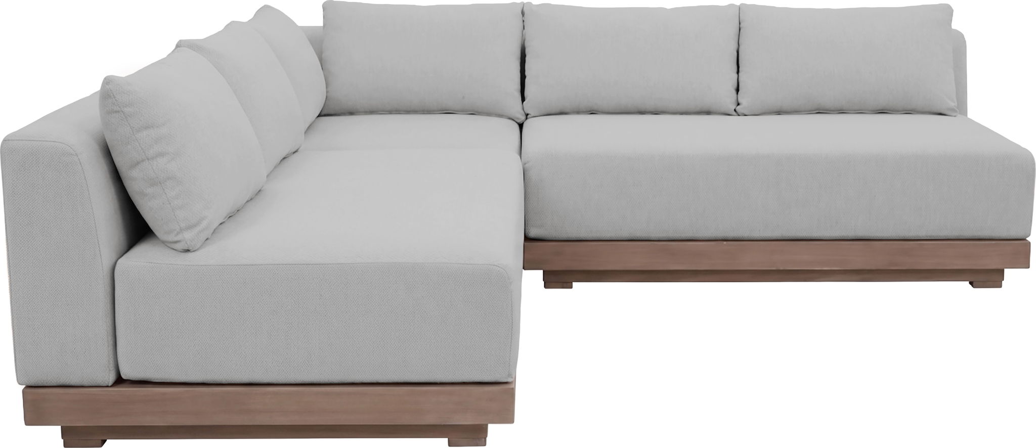 Solace - Olefin Performance Fabric 3 Piece Outdoor Patio Modular Sectional (2 Loveseats & Corner Chair)