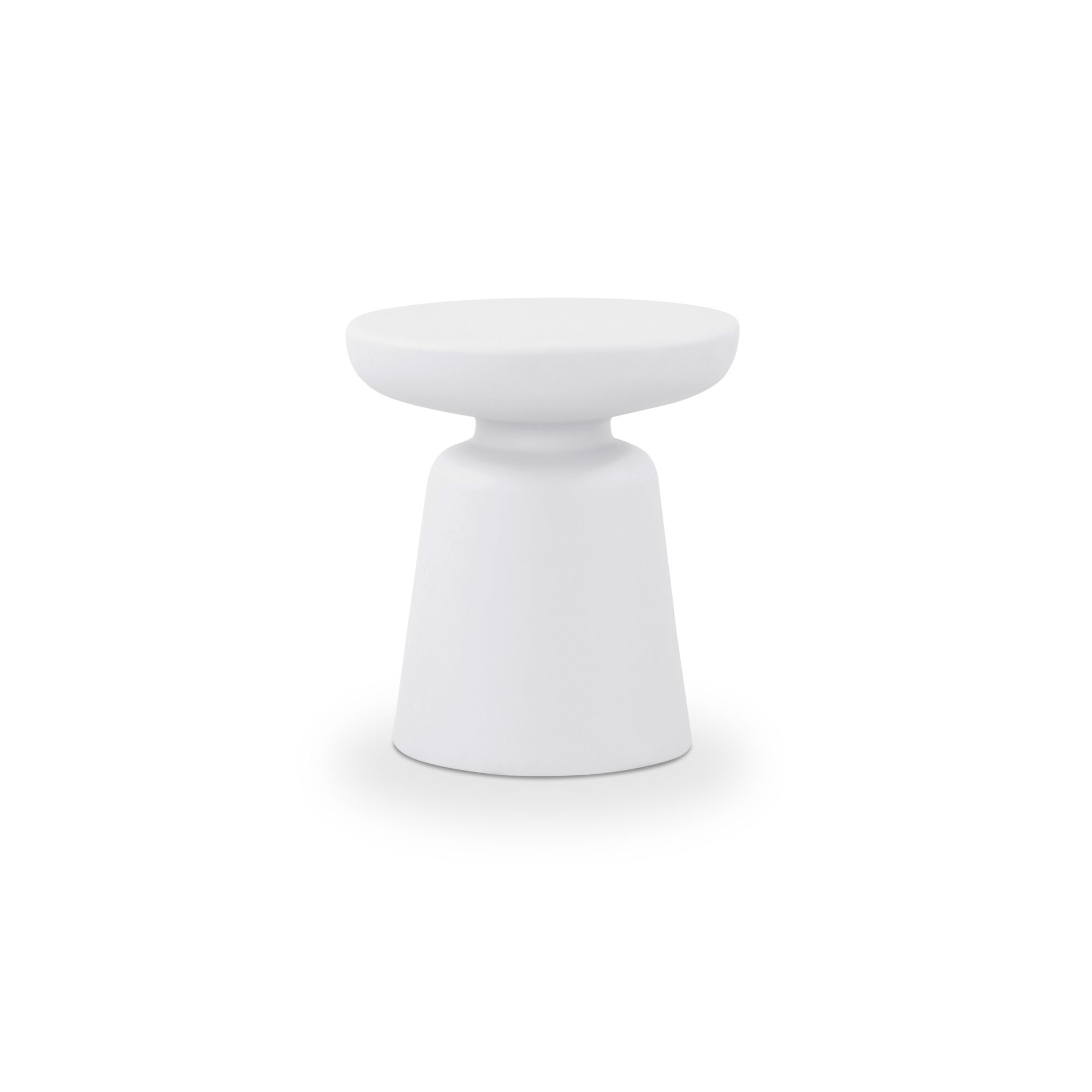 Ruth - Outdoor Side Table - White / Light Brown