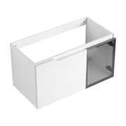 36" (35 1 / 4") Wall Mounted Bathroom Vanity, Cabinet With Half Door (Excluding Sink) - Glossy White