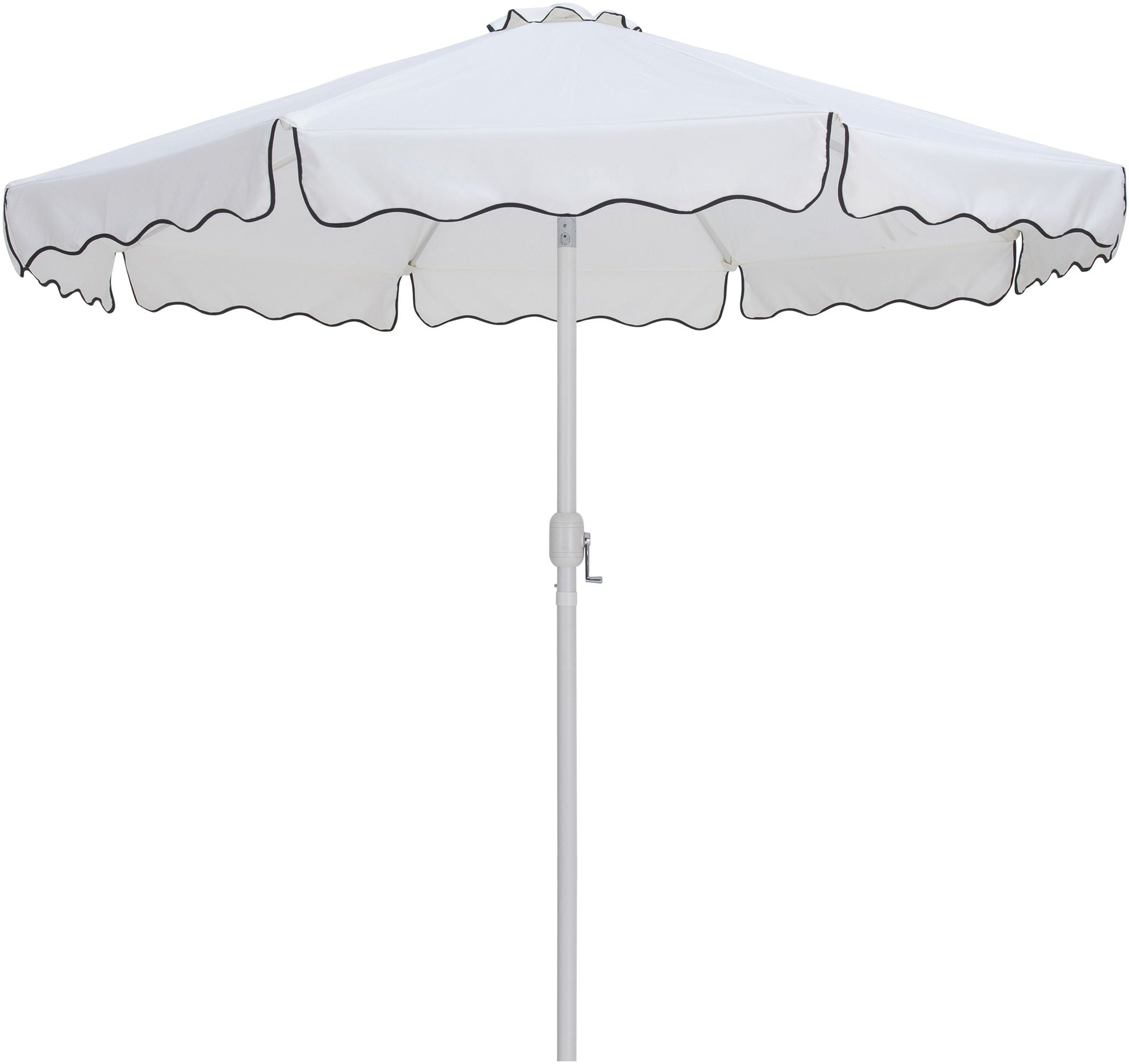 Amalfi - Aluminum Patio Umbrella - Light Brown Base / White Pole