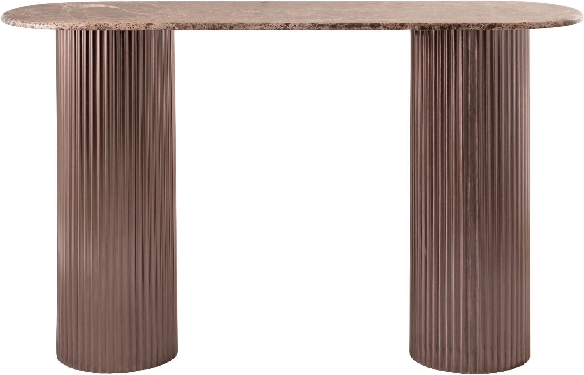 Cindra - Genuine Marble Top And Iron Base Console Table