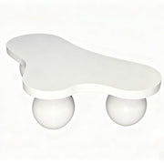 Cloud Shaped Coffee Table With 3 Ball Legs For Living Room