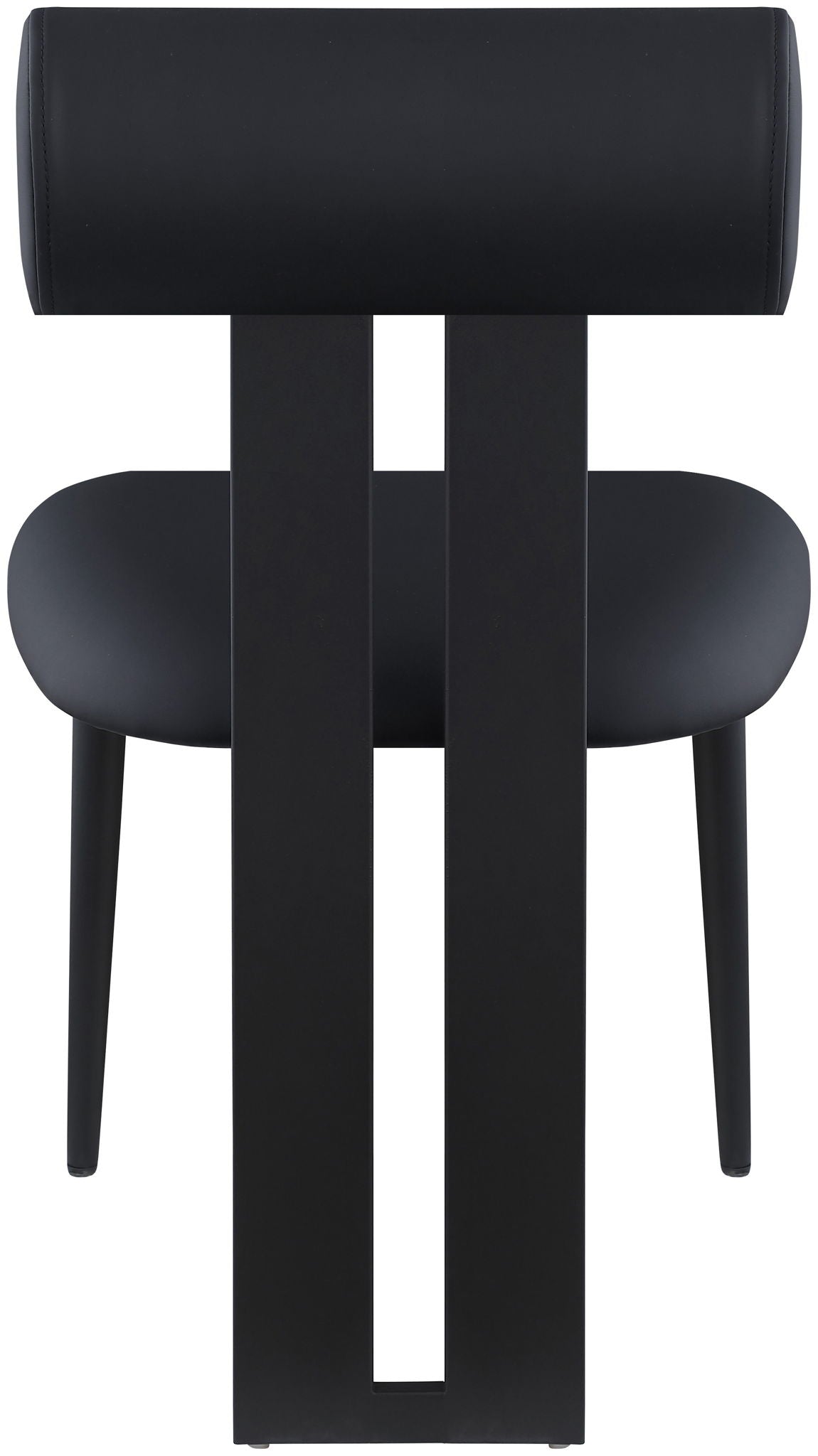 Dario - Faux Leather Dining Chair With Black Frame (Set of 2)
