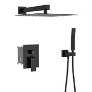 Dual Shower Head 10" Wall Mounted Square Shower System