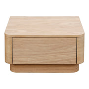 Round Off - Nightstand - Beige / Oak