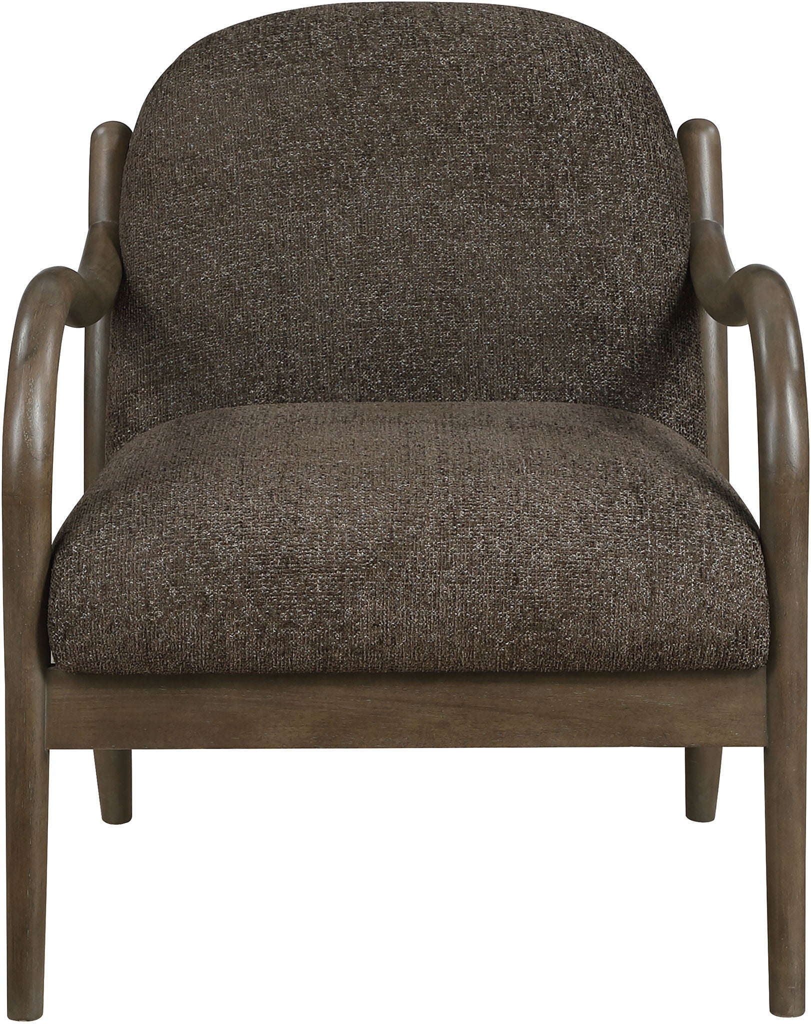 Helmsley - Performance Fabric Upholstered Accent Chair - Brown Frame