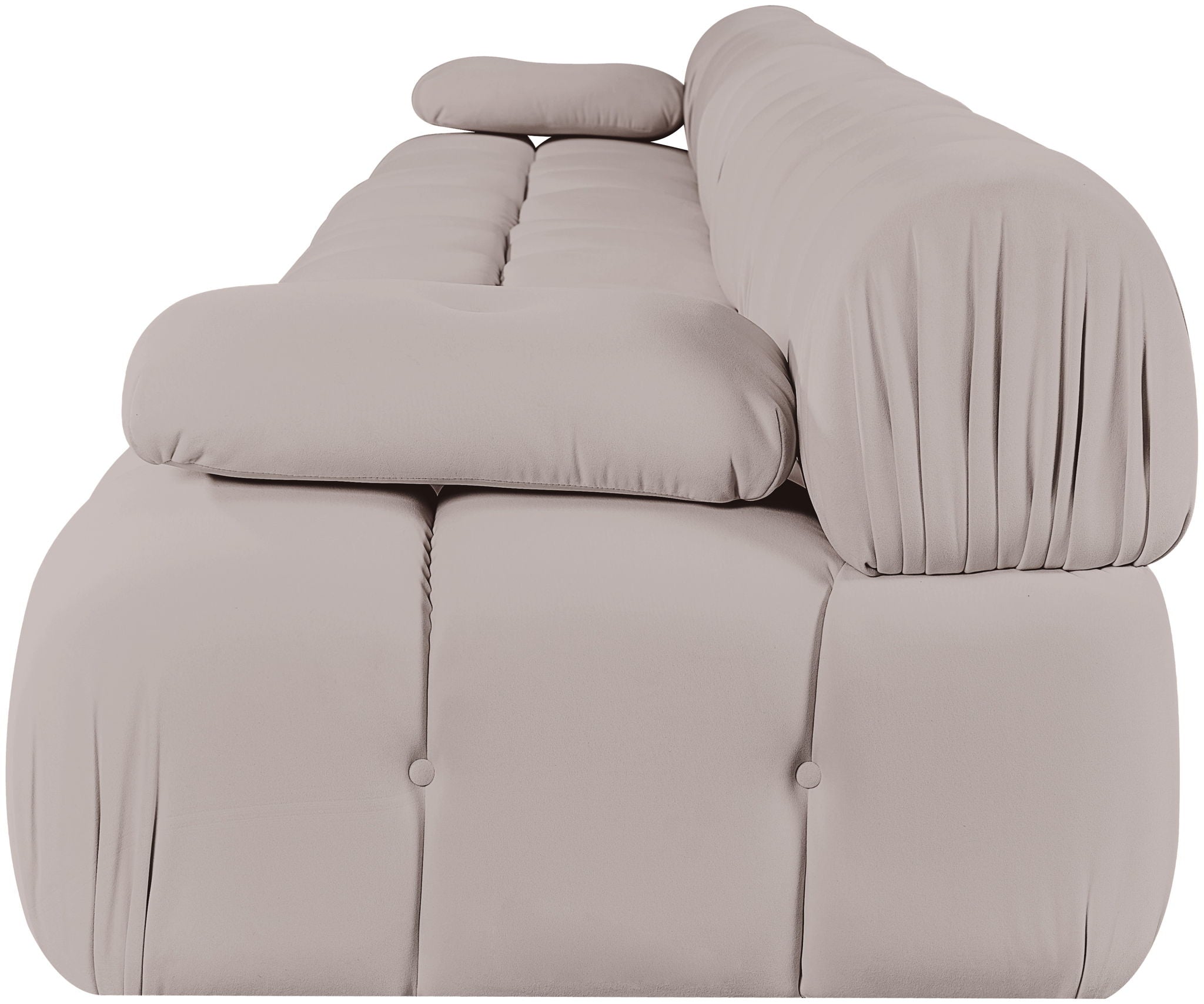 Orin - Velvet 5 Piece Modular Armless Sofa