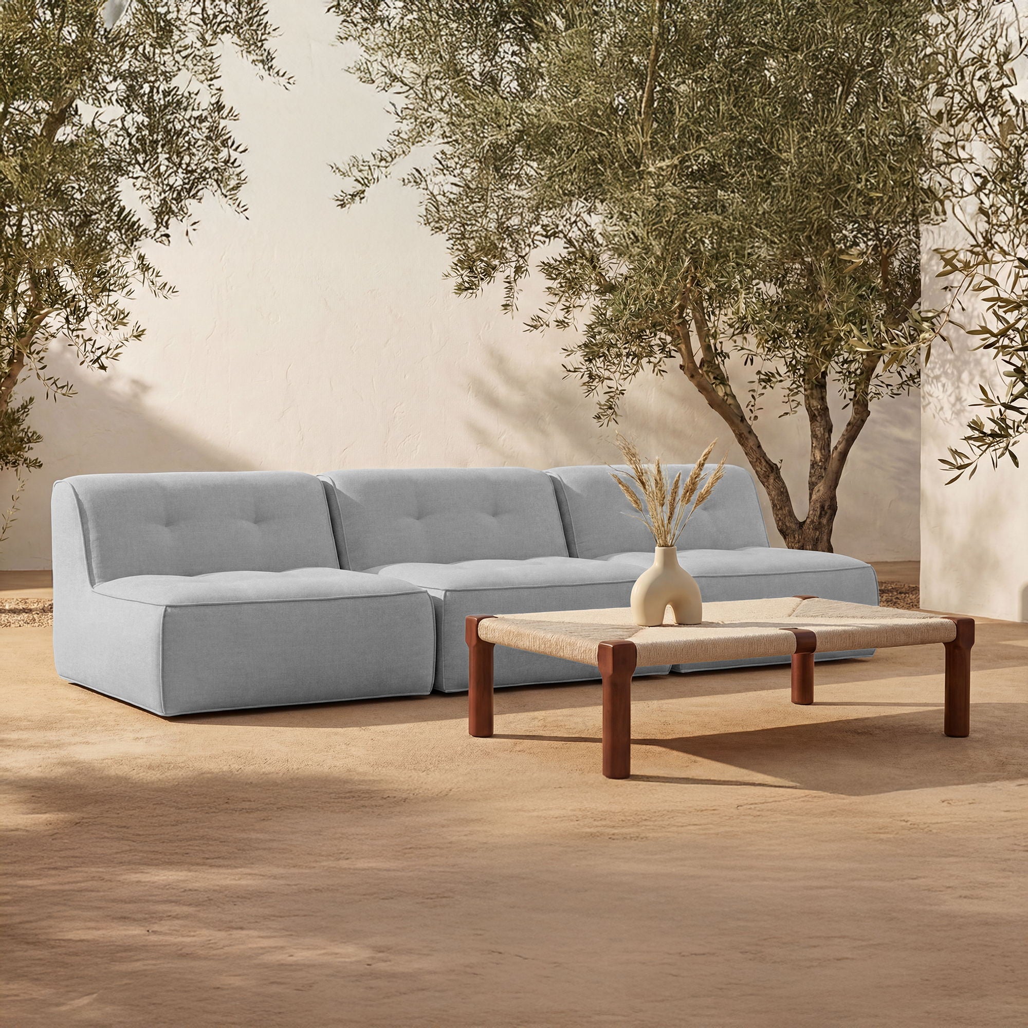 Sunseeker - 3 Piece Outdoor Sofa - Light Blue