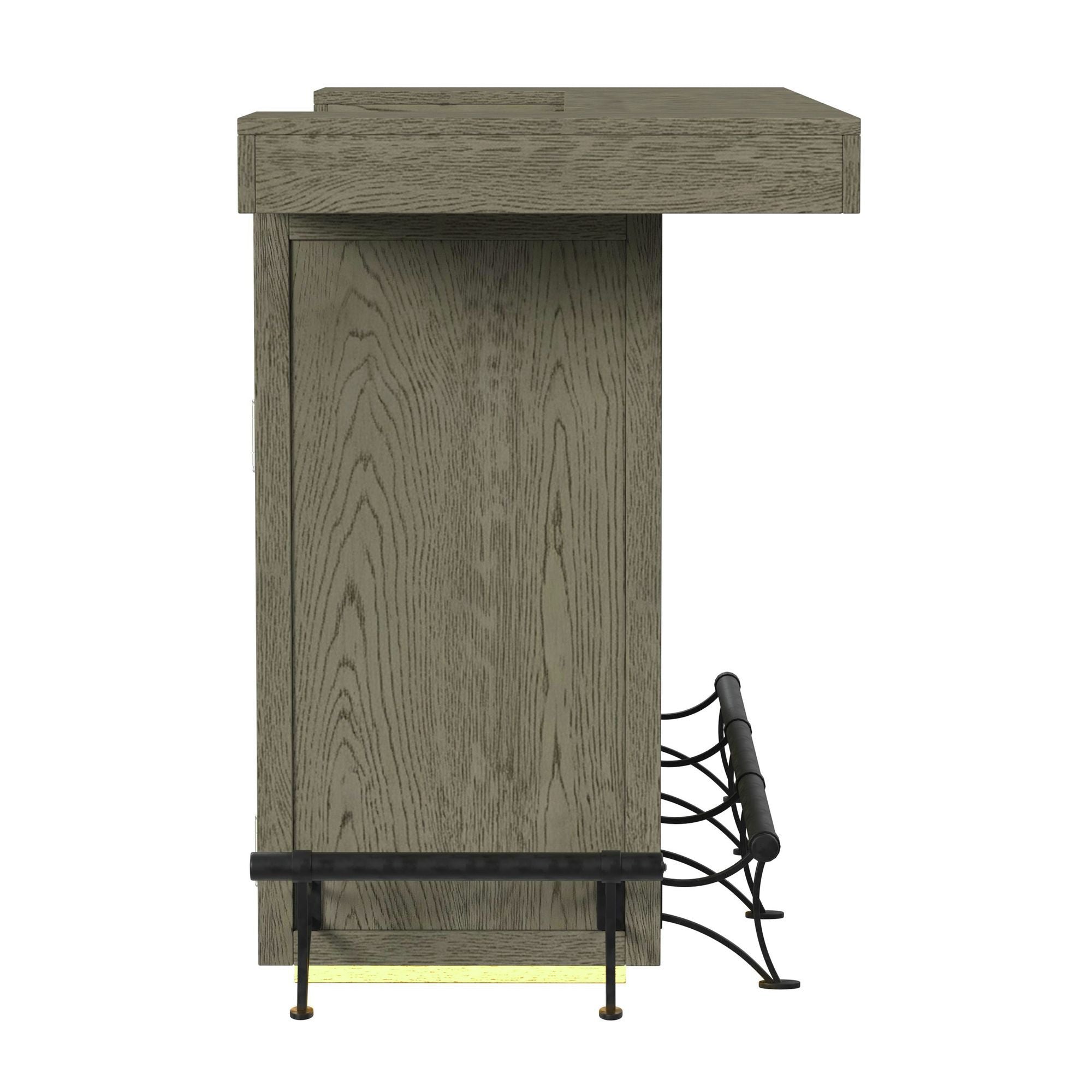 Jemma - Bar Table With Light - Gray And Dark Espresso