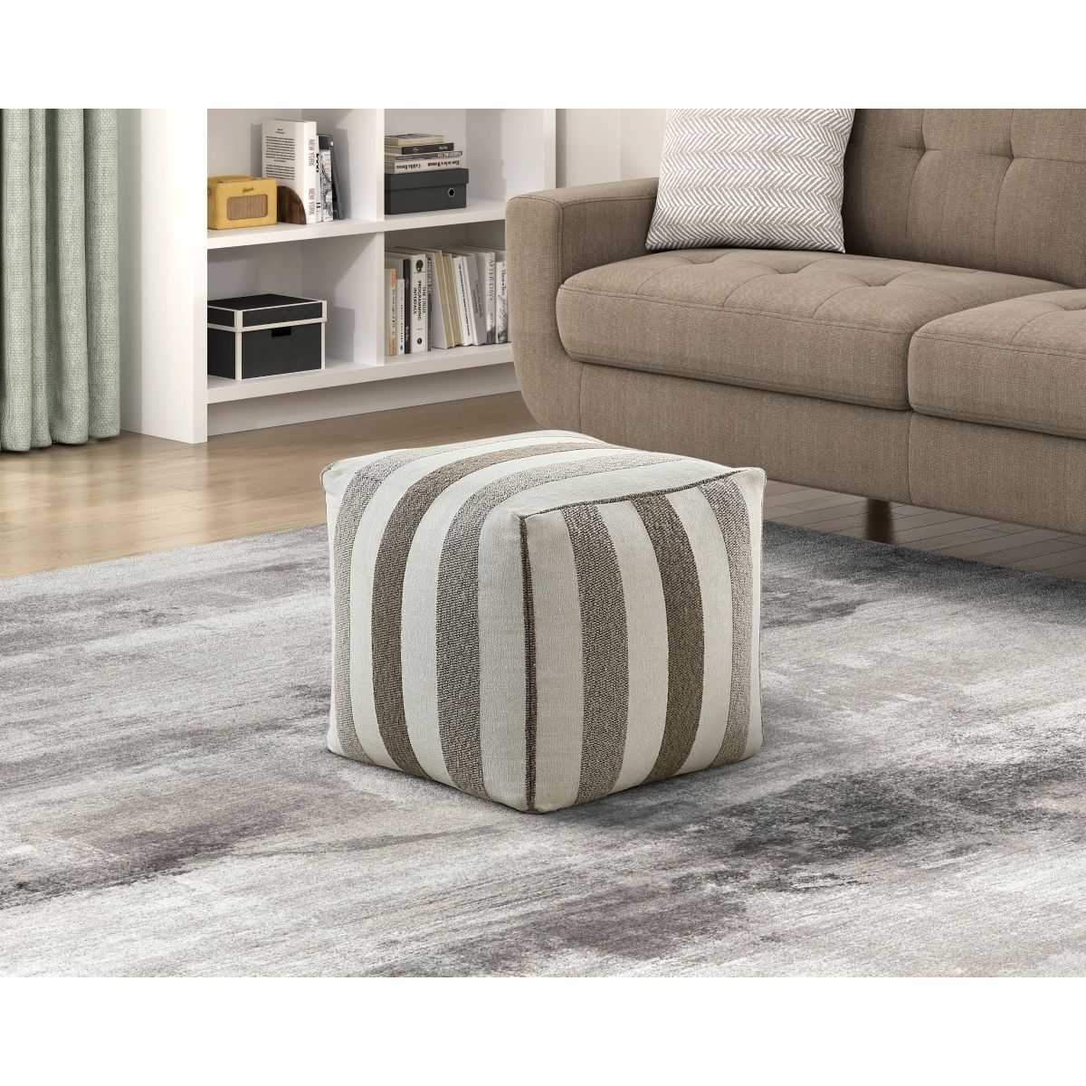 Easley - Cravat Pouf - Multicolor