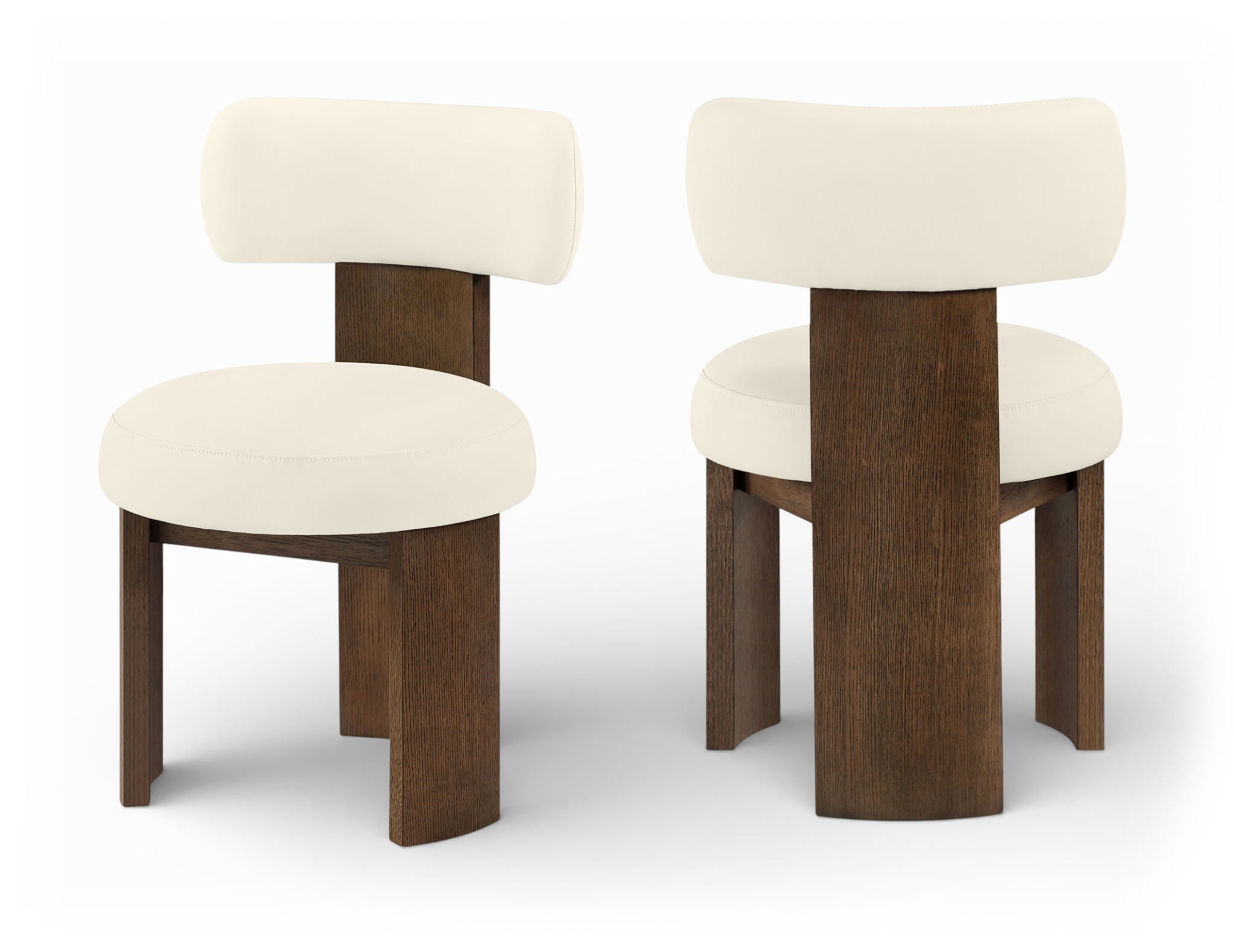 Atelier - Vegan Leather Upholstered Dining Chair (Set of 2) - Painted Brown Frame