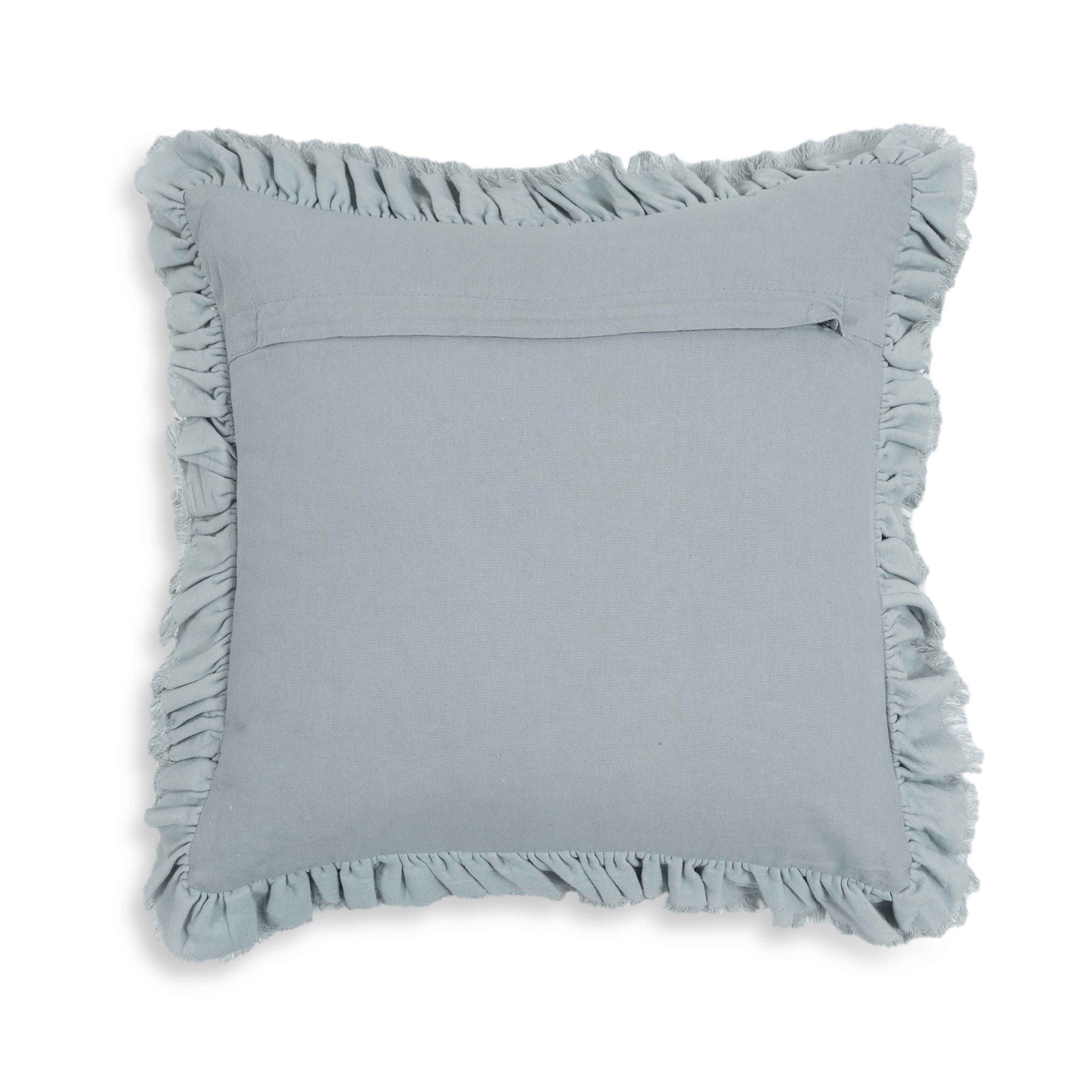 Alessia - Velvet Pillow - Distressed Blue