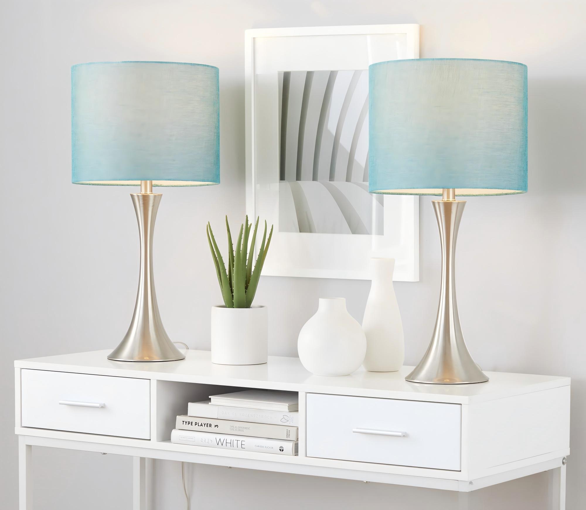 Lenuxe - Contemporary Semi Gloss Table Lamp (Set of 2)