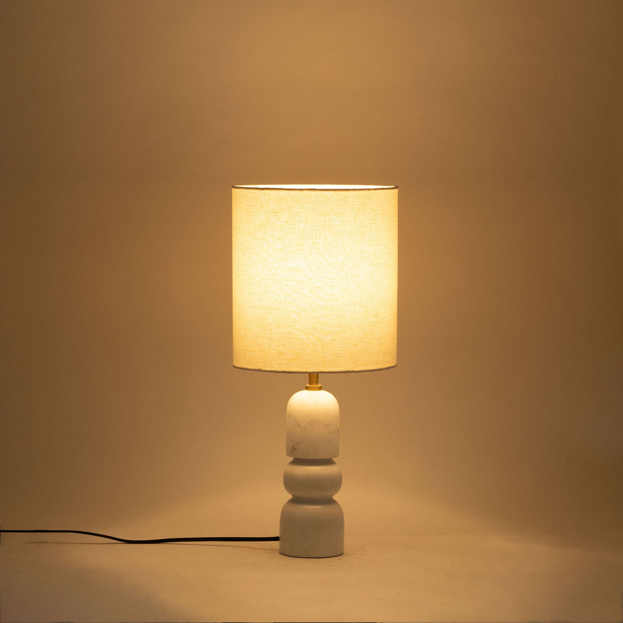 Paros - Base And Linen Textured Fabric Shade Table Lamp