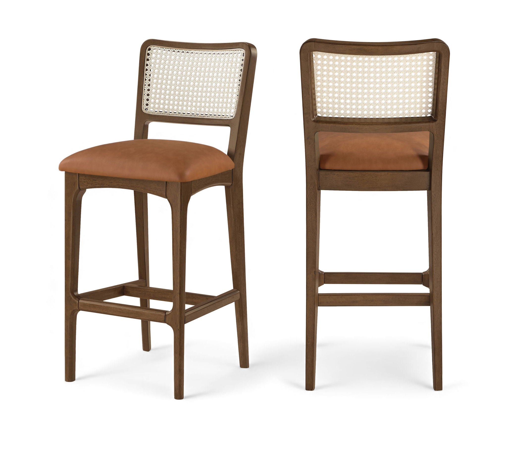 Atrium - Upholstered Bar Stool (Set of 2) - Brushed Brown Frame