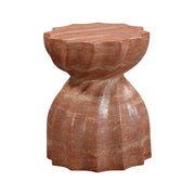 Turin - Faux Sandstone Indoor / Outdoor Concrete Stool - Red