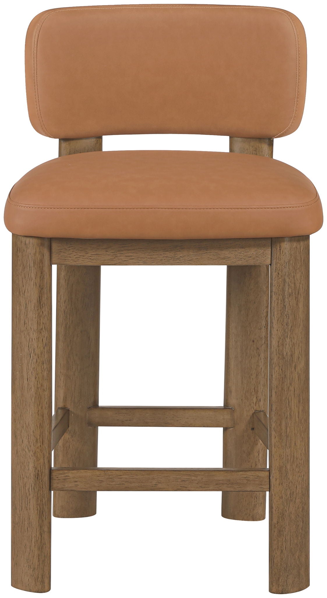 Paloma - Faux Leather Upholstered Counter Stool (Set of 2) - Brown Frame