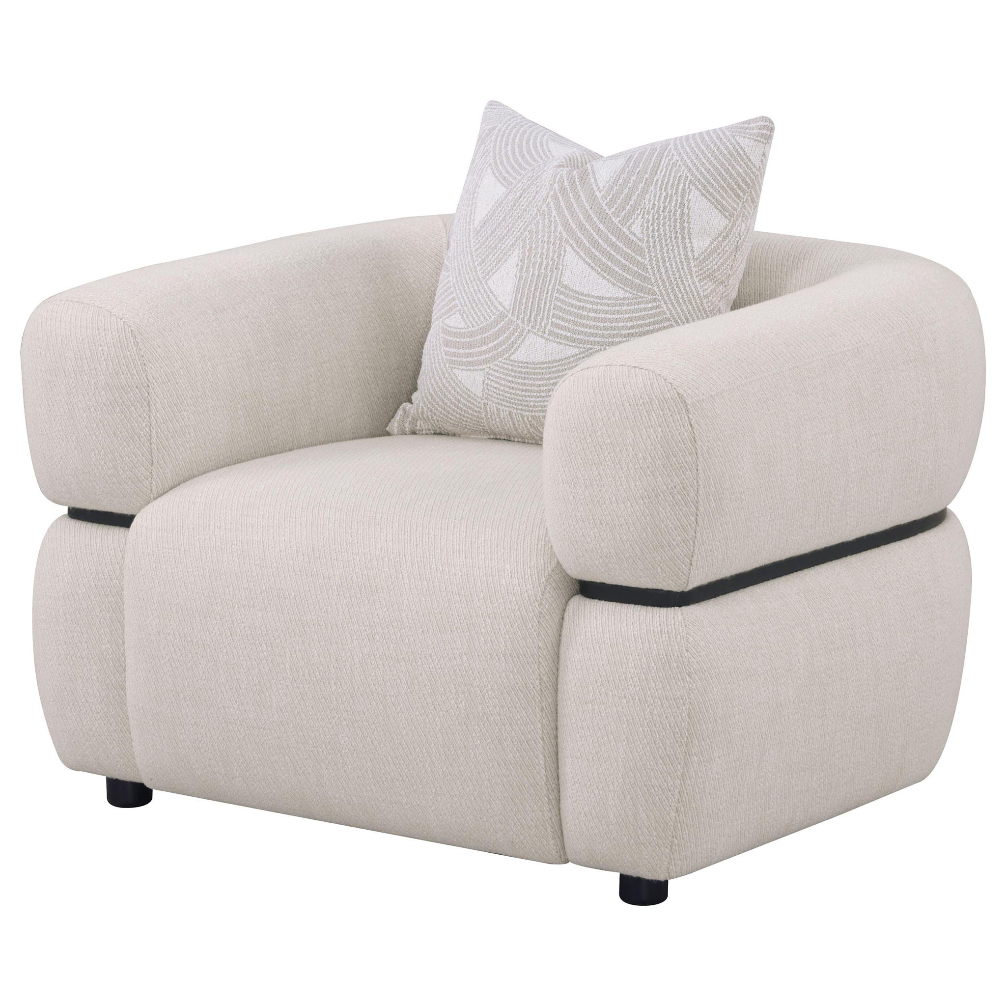 Ramsay - Round Arm Accent Chair - Beige