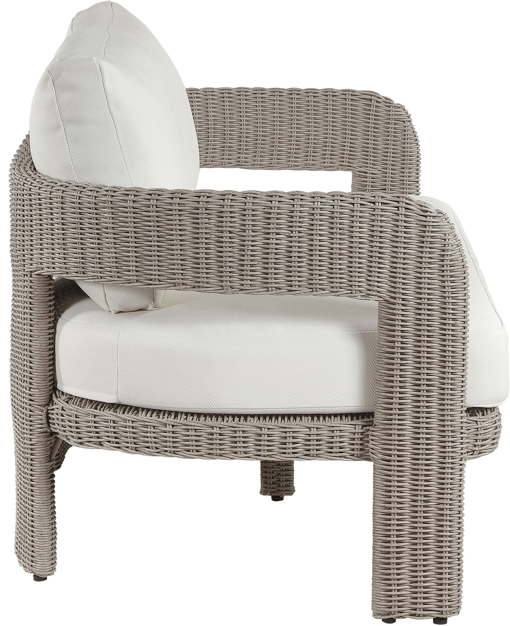 Sandbay - Olefin Water Resistant Fabric And Wicker Outdoor Patio Loveseat