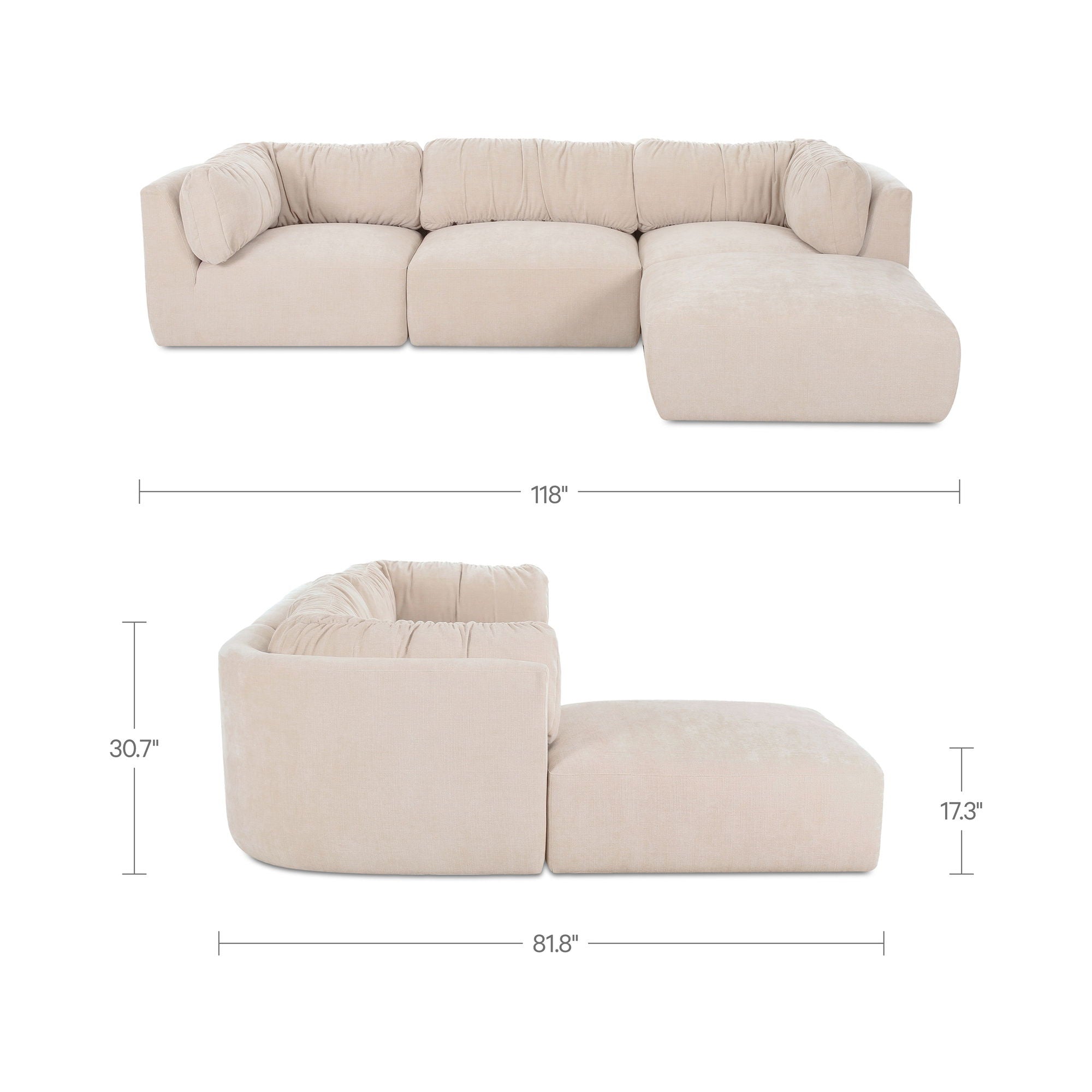 Matina - Lounge Modular Sectional - Oatmeal