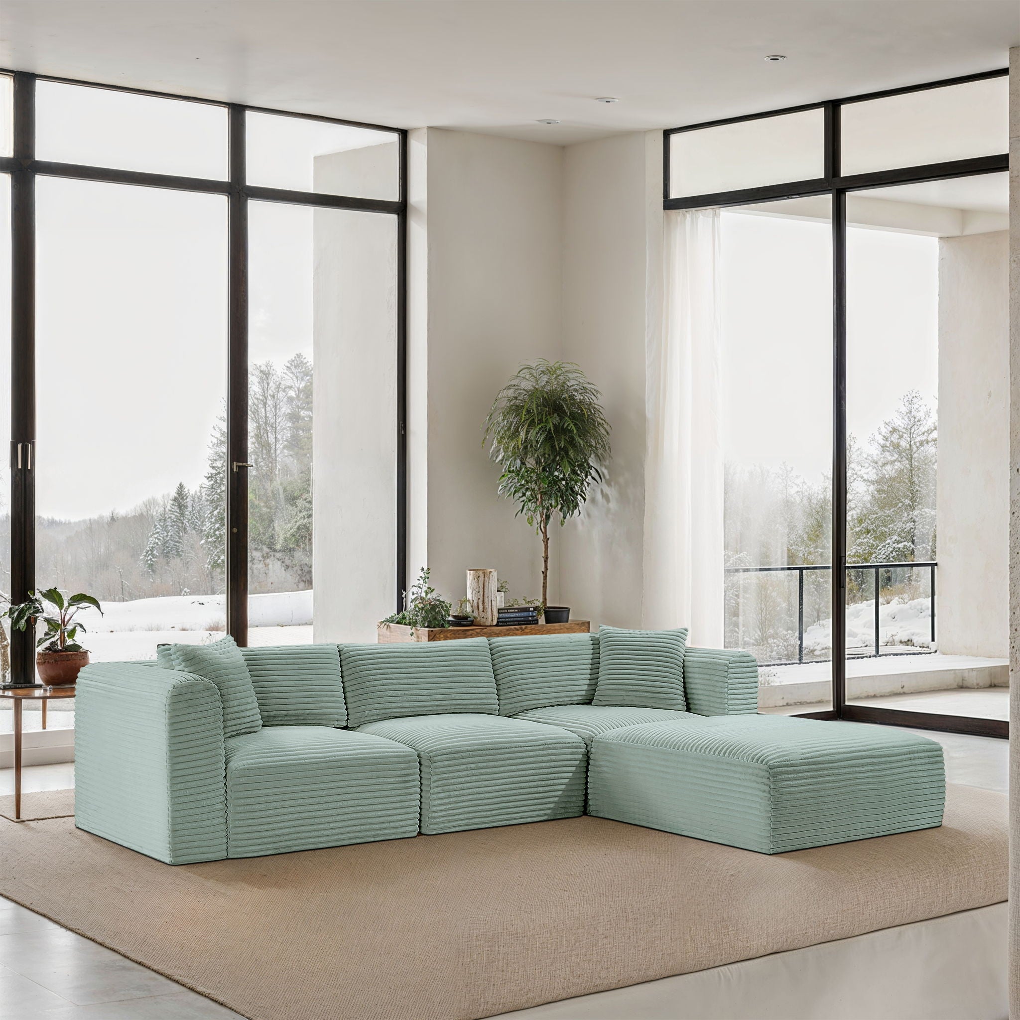 Shaggy - 4 Piece Modular Sectional