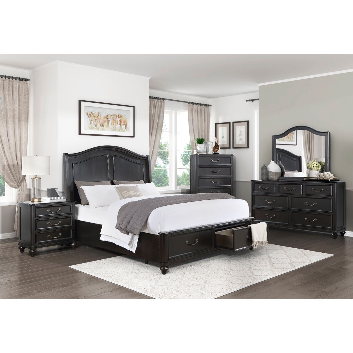 Herman - Mirror - Charcoal Brown