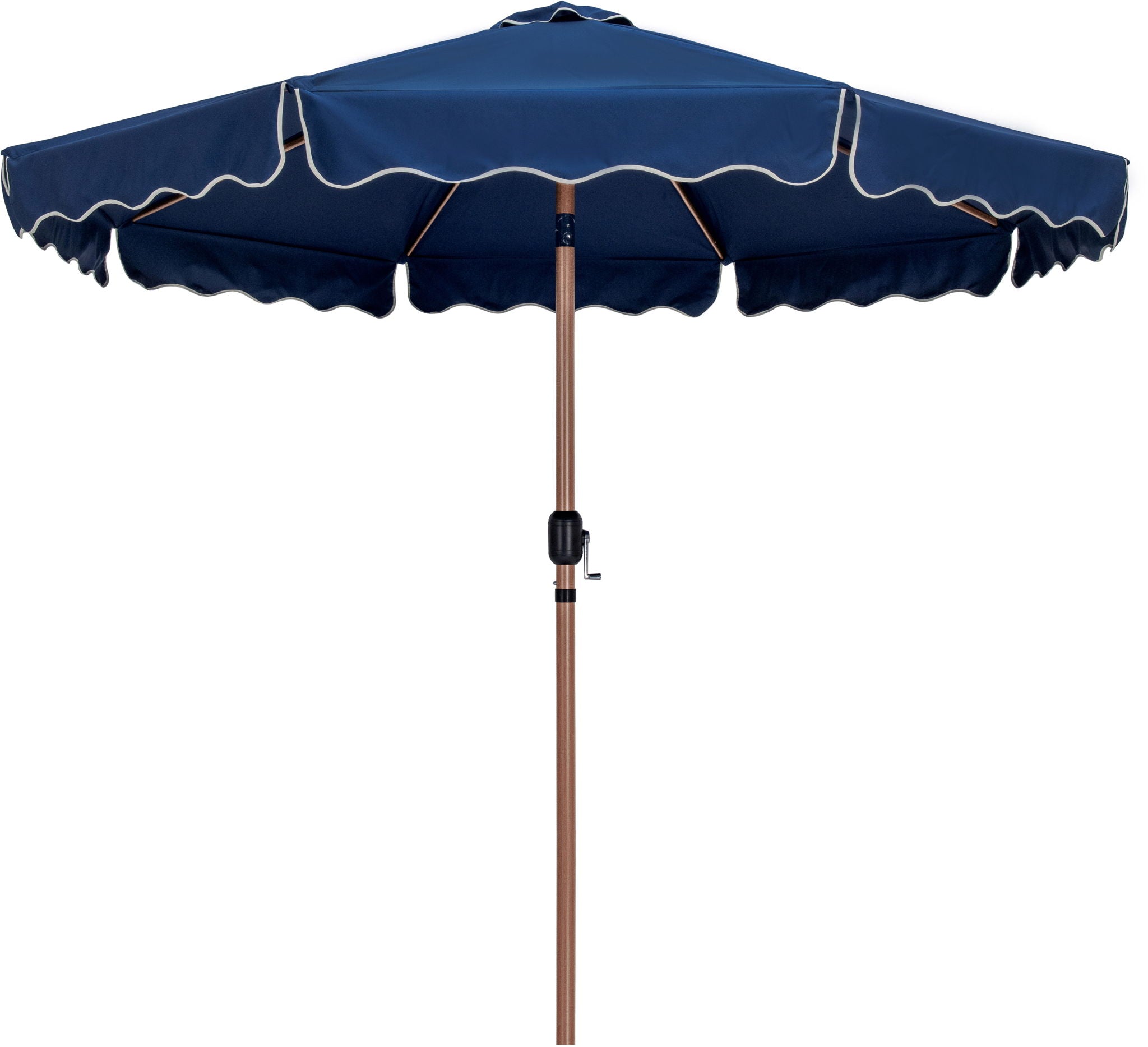 Amalfi - Aluminum Patio Umbrella - White Base / Light Brown Pole
